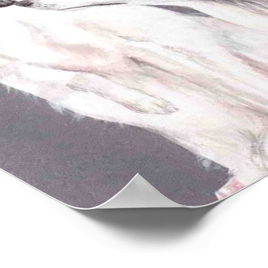 Poster d'art de chien de loup russe Borzoi (Coin)