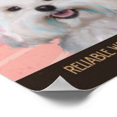 Poster d'art de chien de Maltipoo - Rend notre mai (Coin)