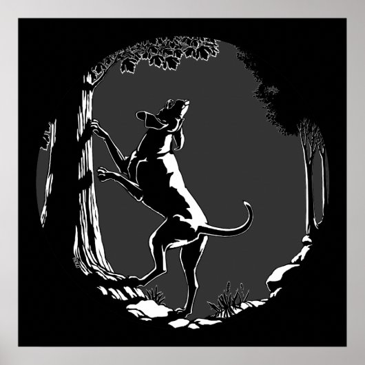 Poster d'art de chien Hound Chasse Amoureux de les (Devant)