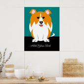Poster d'art de Collie Dog (Cuisine)