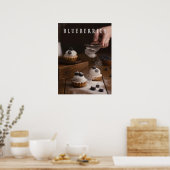 Poster d'art de cuisine Blueberries (Cuisine)