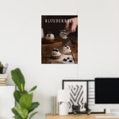 Poster d'art de cuisine Blueberries (Bureau à domicile)