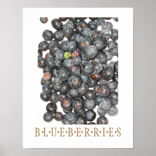 Poster d'art de cuisine Blueberries (Devant)