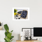 Poster d'art de cuisine Blueberries (Bureau à domicile)
