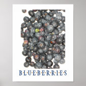 Poster d'art de cuisine Blueberries (Devant)