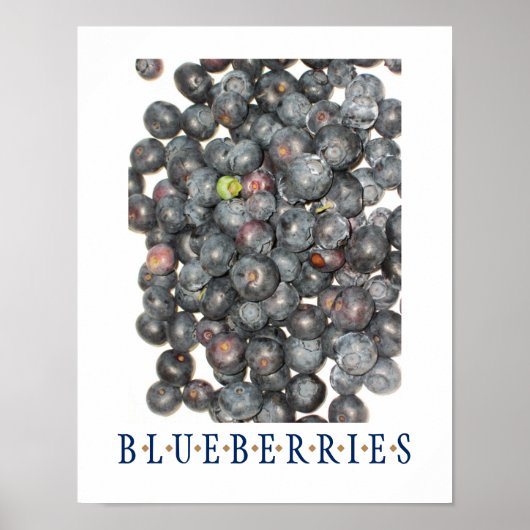 Poster d'art de cuisine Blueberries (Devant)