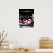 Poster d'art de cuisine Blueberries (Cuisine)