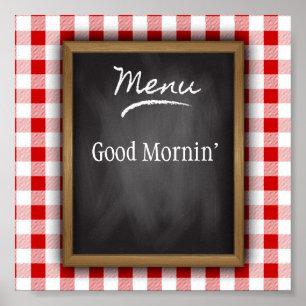 Poster d'art de cuisine de Good Mornin'