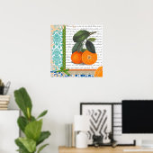 Poster d'art de cuisine vintage Orange Fruit (Bureau à domicile)
