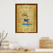 Poster d'art de Dieu égyptien "ANUBIS on Papyrus" (Cuisine)