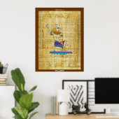 Poster d'art de Dieu égyptien "ANUBIS on Papyrus" (Bureau à domicile)