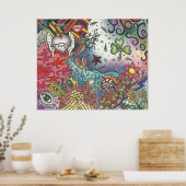 POSTER D'ART DE FILLE LUCKY (Cuisine)