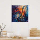Poster d'art de guitare électrique (Cuisine)