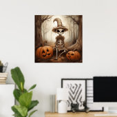 Poster d'art de Halloween Skeleton (Bureau à domicile)