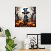 Poster d'art de Halloween Skeleton (Bureau à domicile)