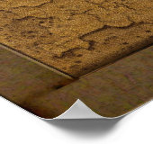 Poster d'art de la carte Earth 2D Africa (Coin)