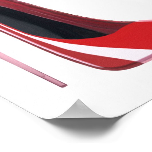 Poster d'art de la Chaussure Flute Rouge Stiletto (Coin)