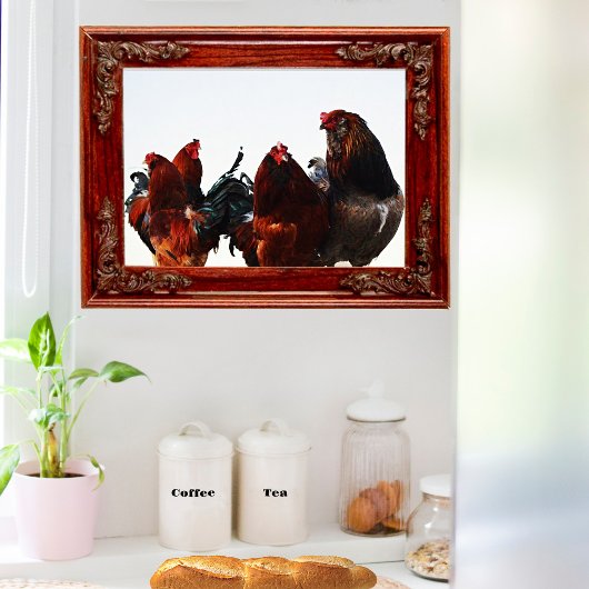 Poster d'art de la coq de poulet de Gang
