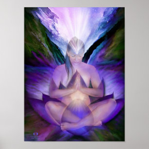 Poster d'art de la déesse Chakra de troisième oeil