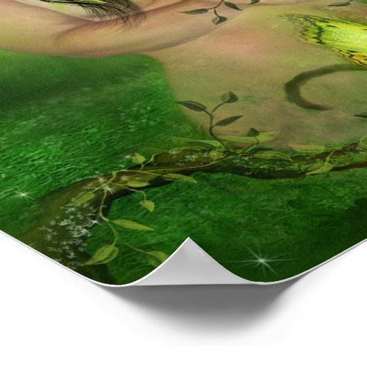 Poster d'art de la déesse Heart Chakra / Imprimer (Coin)