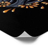 Poster d'art de la fleur gothique de Lucie (Coin)