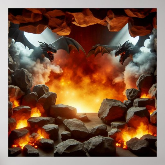 Poster d'art de la grotte de Dragon (Devant)