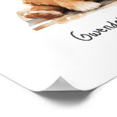 Poster d'art de la pépinière Chiot avec guitare (Coin)