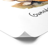 Poster d'art de la pépinière Chiot avec guitare (Coin)