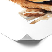 Poster d'art de la pépinière Chiot avec une guitar (Coin)