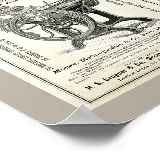 Poster d'art de la presse d'impression ancienne (Coin)