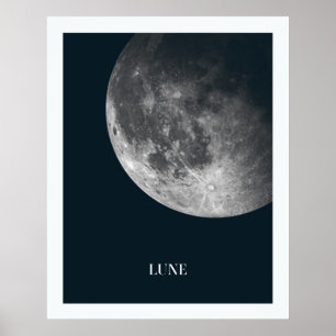 Poster d'art de la salle pour enfants Lune noire e
