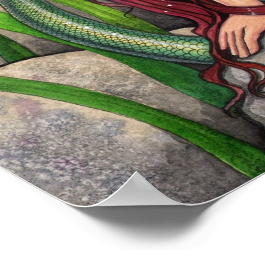 Poster d'art de la sirène de la lagune verte Impri (Coin)