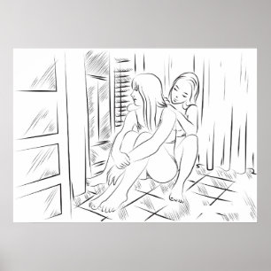 Poster d'art de la soif lesbienne