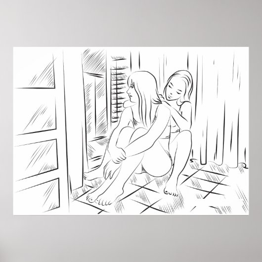 Poster d'art de la soif lesbienne (Devant)