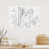 Poster d'art de la soif lesbienne (Cuisine)