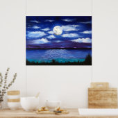 Poster d'art de la soirée "Pleine lune" (Cuisine)