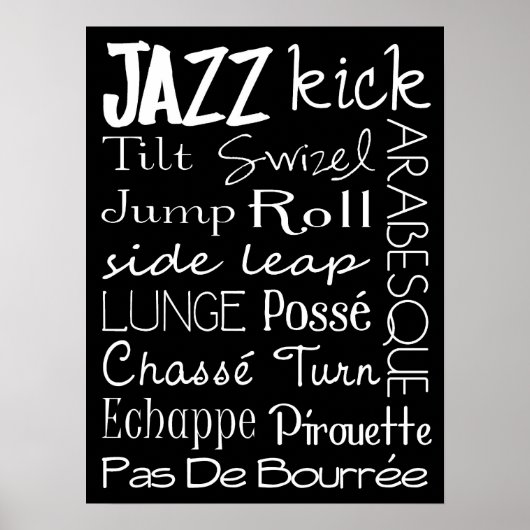 Poster d'art de la station de métro Jazz Dance (Devant)