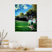 Poster d'art de la vache Surrey UK (Cuisine)