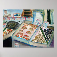 Poster d'art de la vente de fruits de mer Imprimer