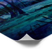 Poster d'art de l'aquarelle du mont Kinabalu Sunri (Coin)