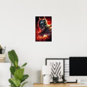Poster d'art de l'emblème de chauve-souris flamboy (Bureau à domicile)