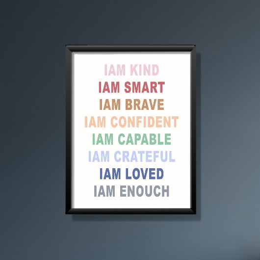 Poster d'art de lettre de script