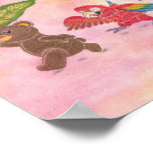 Poster d'art de l'ours en peluche Macaw Tapir Frie (Coin)