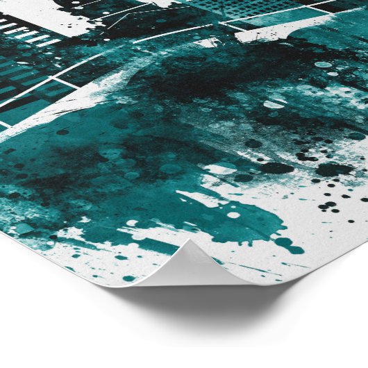 Poster d'art de Montréal Skyline (Coin)