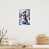 Poster d'art de mur de snowman (Cuisine)