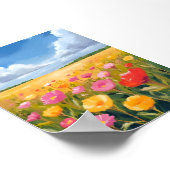 Poster d'art de peinture de paysage de champ de fl (Coin)