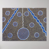 Poster d'art de peinture numérique aborigène austr (Devant)