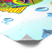 Poster d'art de poissons tropicaux, Poisson lunair (Coin)