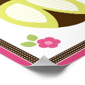 Poster d'art de pouponnière et de fleurs de joli L (Coin)