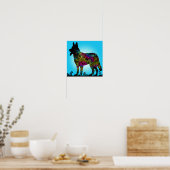 Poster d'art de Rainbow Bridge German Shepherd (Cuisine)